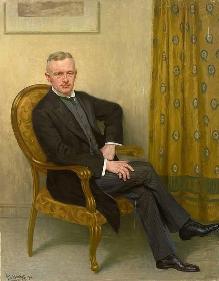 Heinrich Hellhoff Portrait des kaiserlichen Kammerherrn von Winterfeldt, in Armlehnstuhl sitzend oil painting image